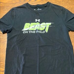 Under Armour Black Short Sleeve Tee Beast On The Field